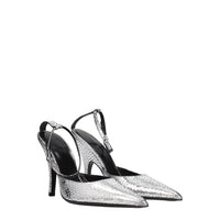 BY FAR Gray Leather Sandal