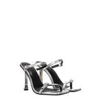 BY FAR Gray Leather Sandal