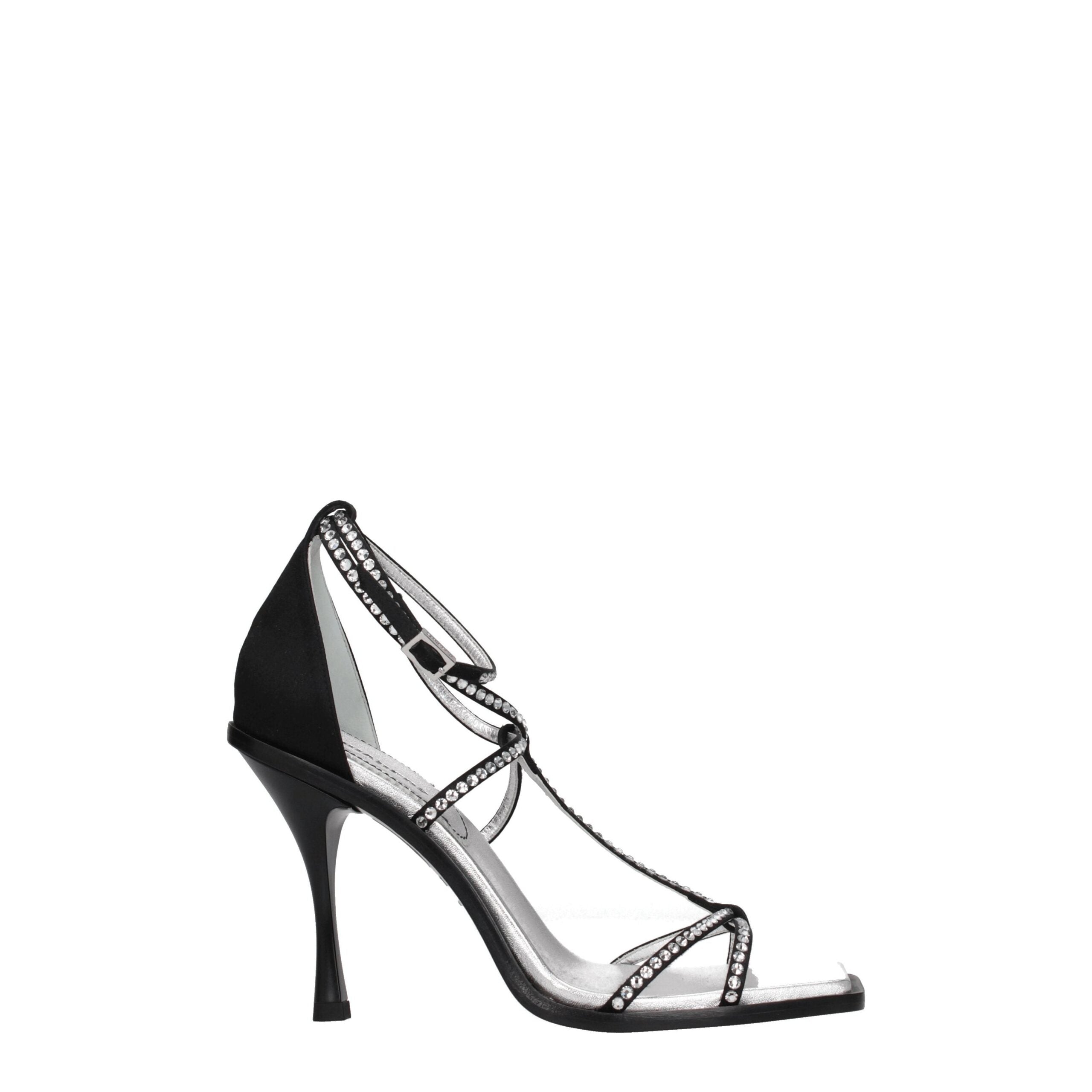 Dsquared² Black Satin Sandal