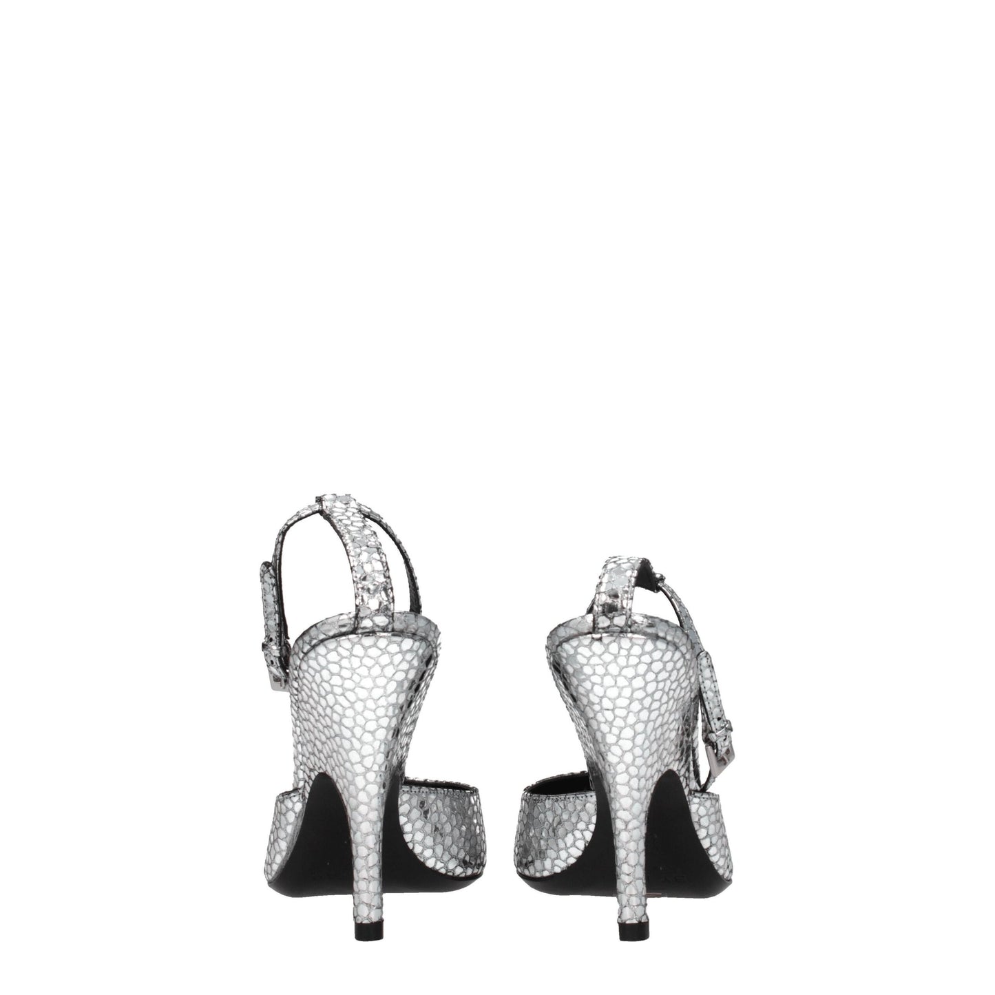 BY FAR Gray Leather Sandal