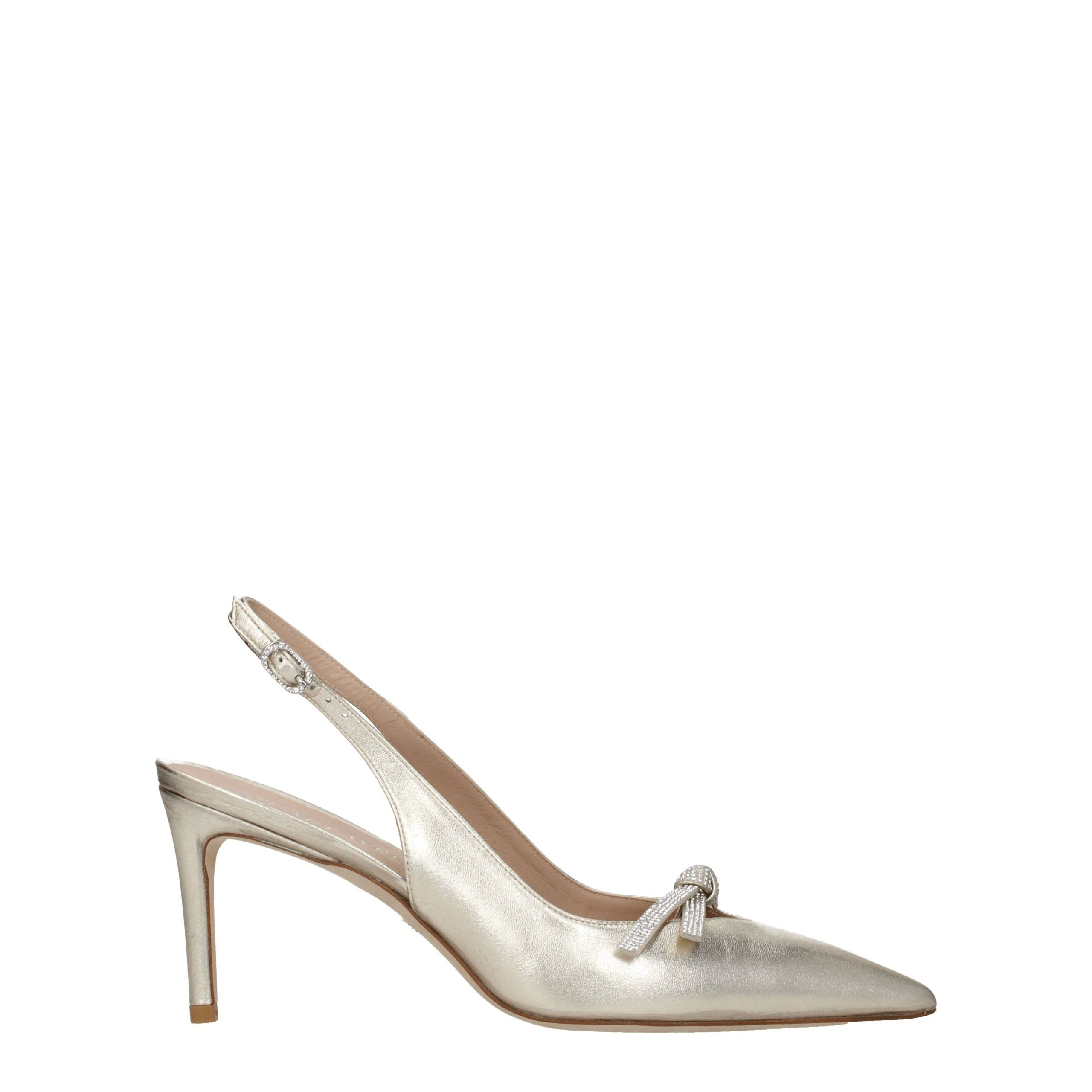 Stuart Weitzman Gold Leather Sandal
