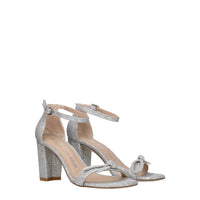 Stuart Weitzman Gray Fabric Sandal