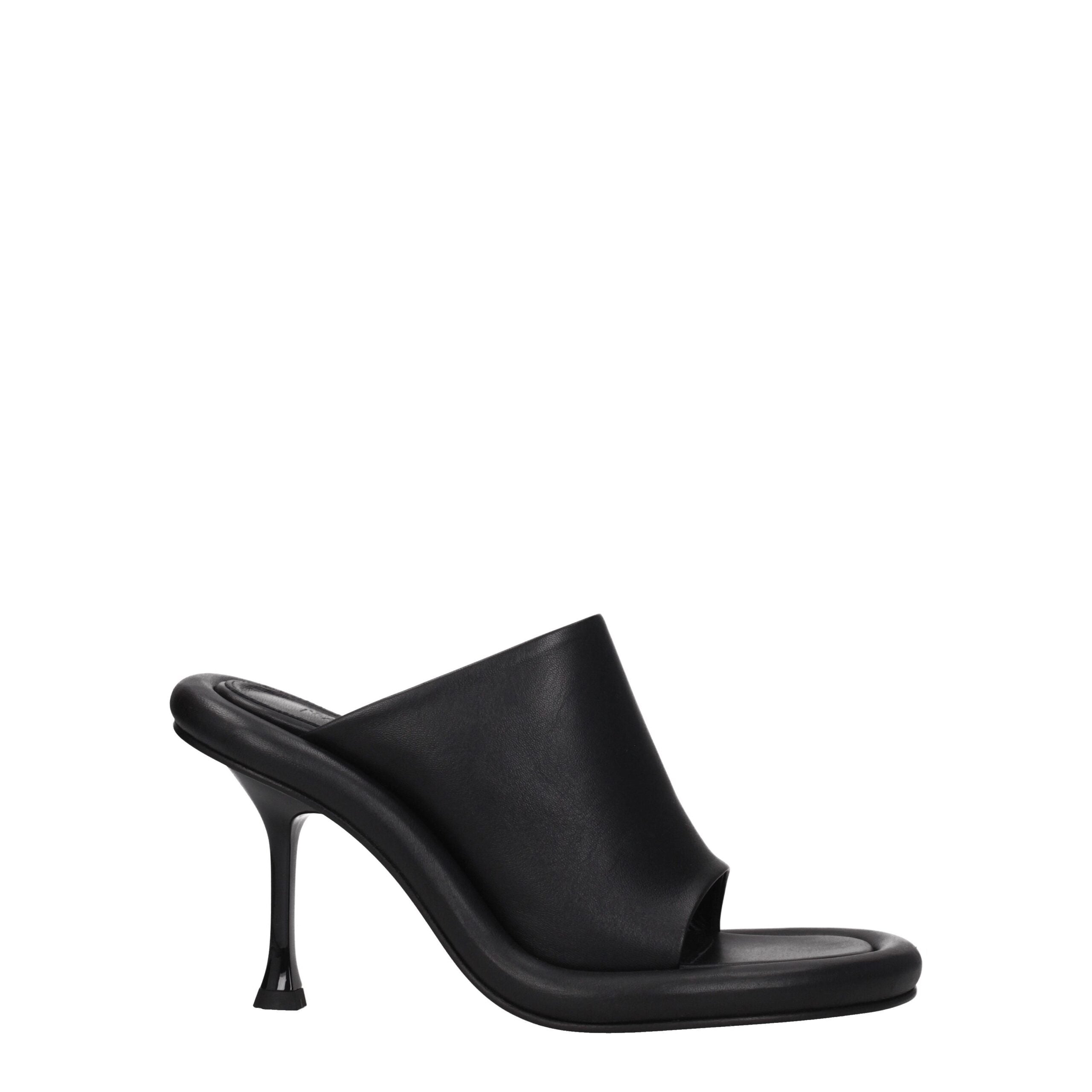 Jw Anderson Black Leather Sandal
