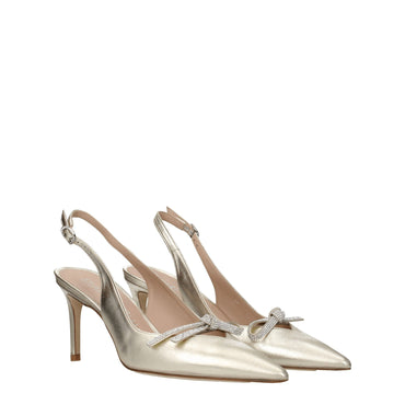 Stuart Weitzman Gold Leather Sandal