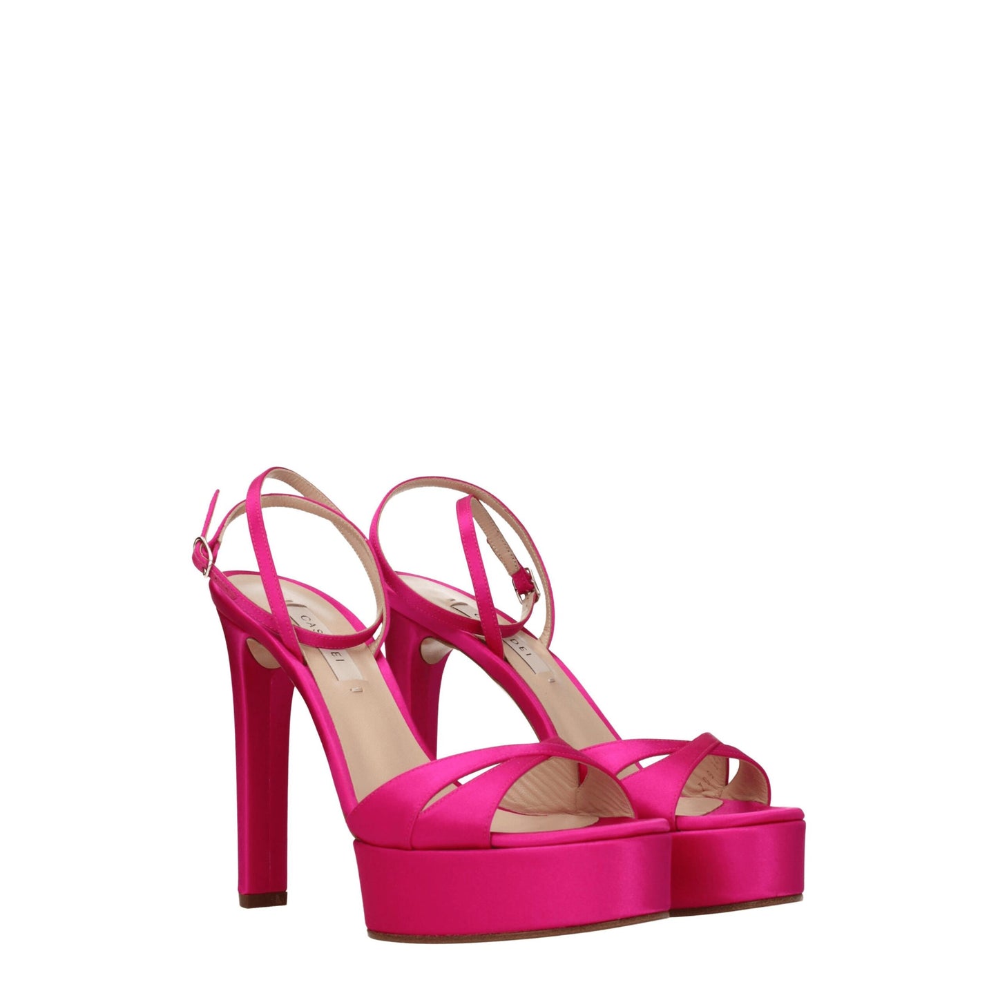 Casadei Pink Satin Sandal