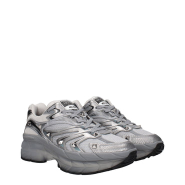 Valentino Garavani Gray Fabric Sneakers