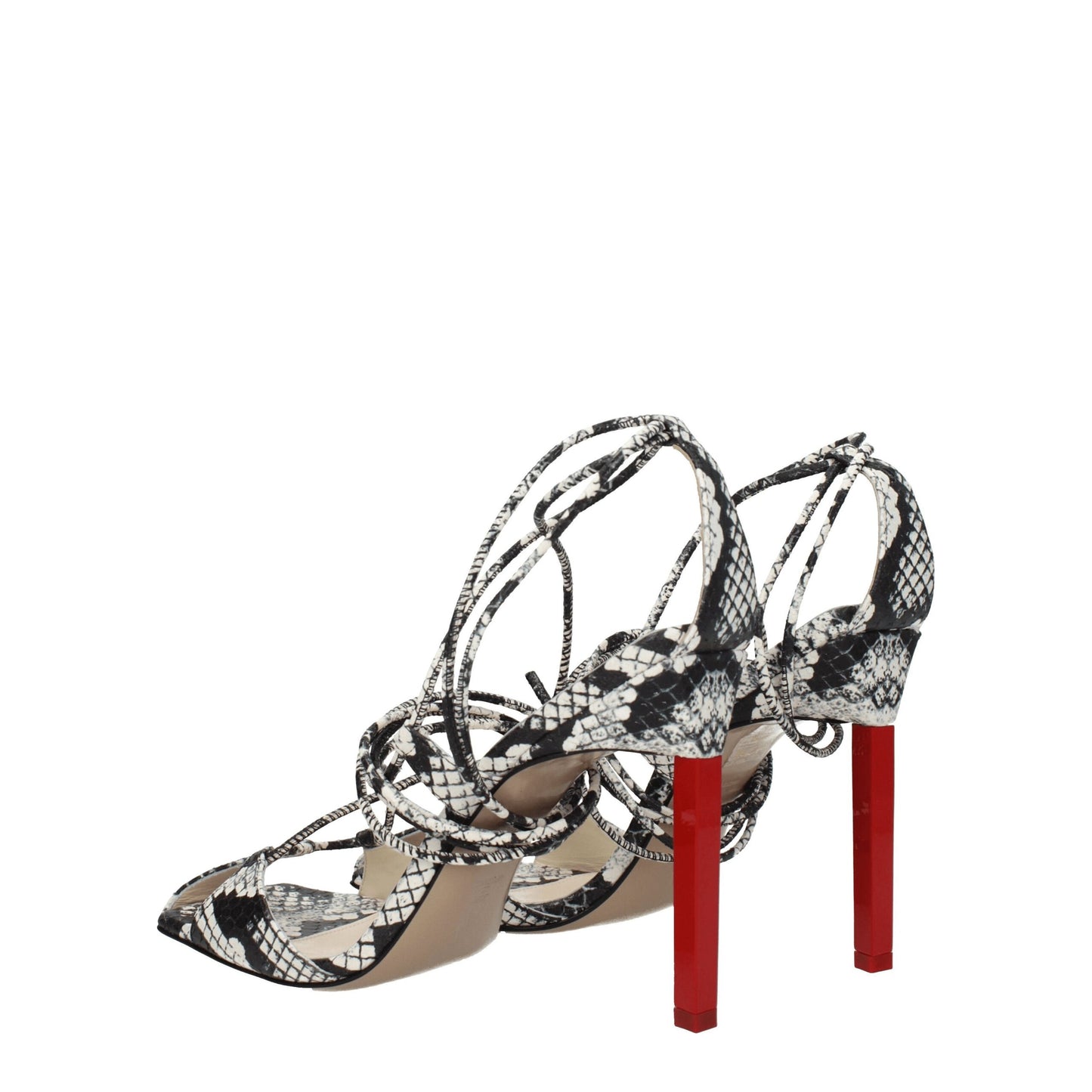 The Attico White Leather Sandal