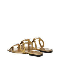 Valentino Garavani Gold Leather Slipper