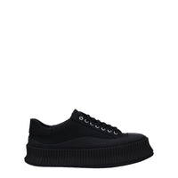 Jil Sander Black Fabric Platform Sneakers