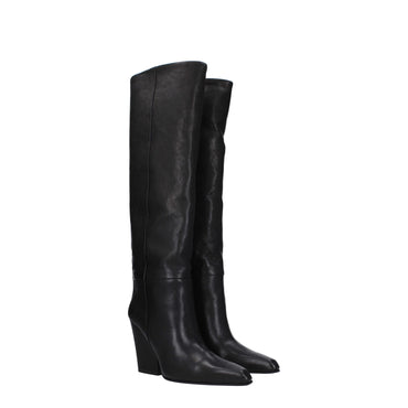 Paris Texas Black Leather Boot