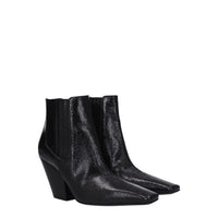 Casadei Black Leather Ankle