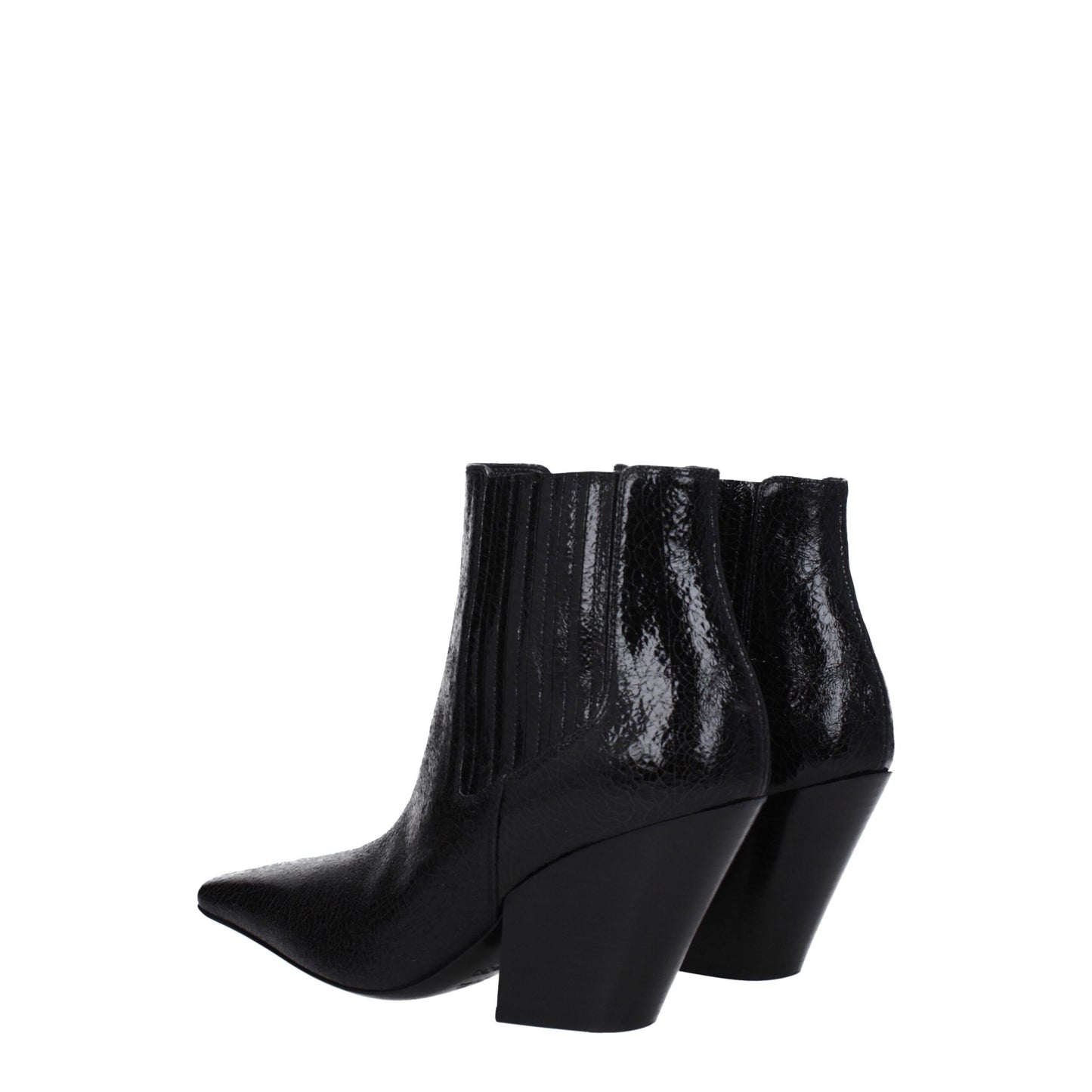 Casadei Black Leather Ankle