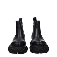 Off-White Black Leather Ankle