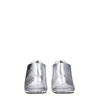 The Attico Gray Leather Sandal