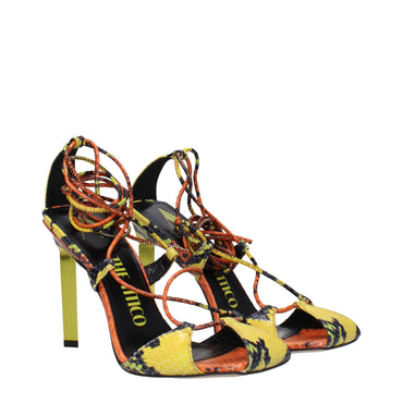 The Attico Orange Leather Sandal