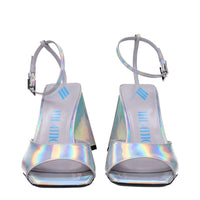 The Attico Gray Leather Sandal