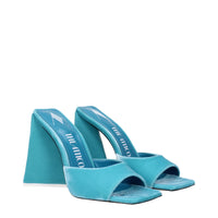 The Attico Light Blue Velvet Sandal