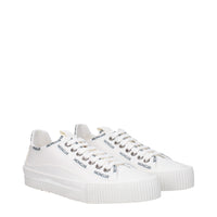 Moncler White Fabric Sneakers