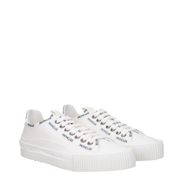 Moncler White Fabric Sneakers