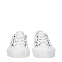 Moncler White Fabric Sneakers