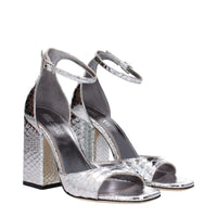Paris Texas Gray Leather Sandal