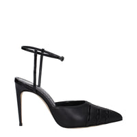 Manolo Blahnik Black Leather Sandal
