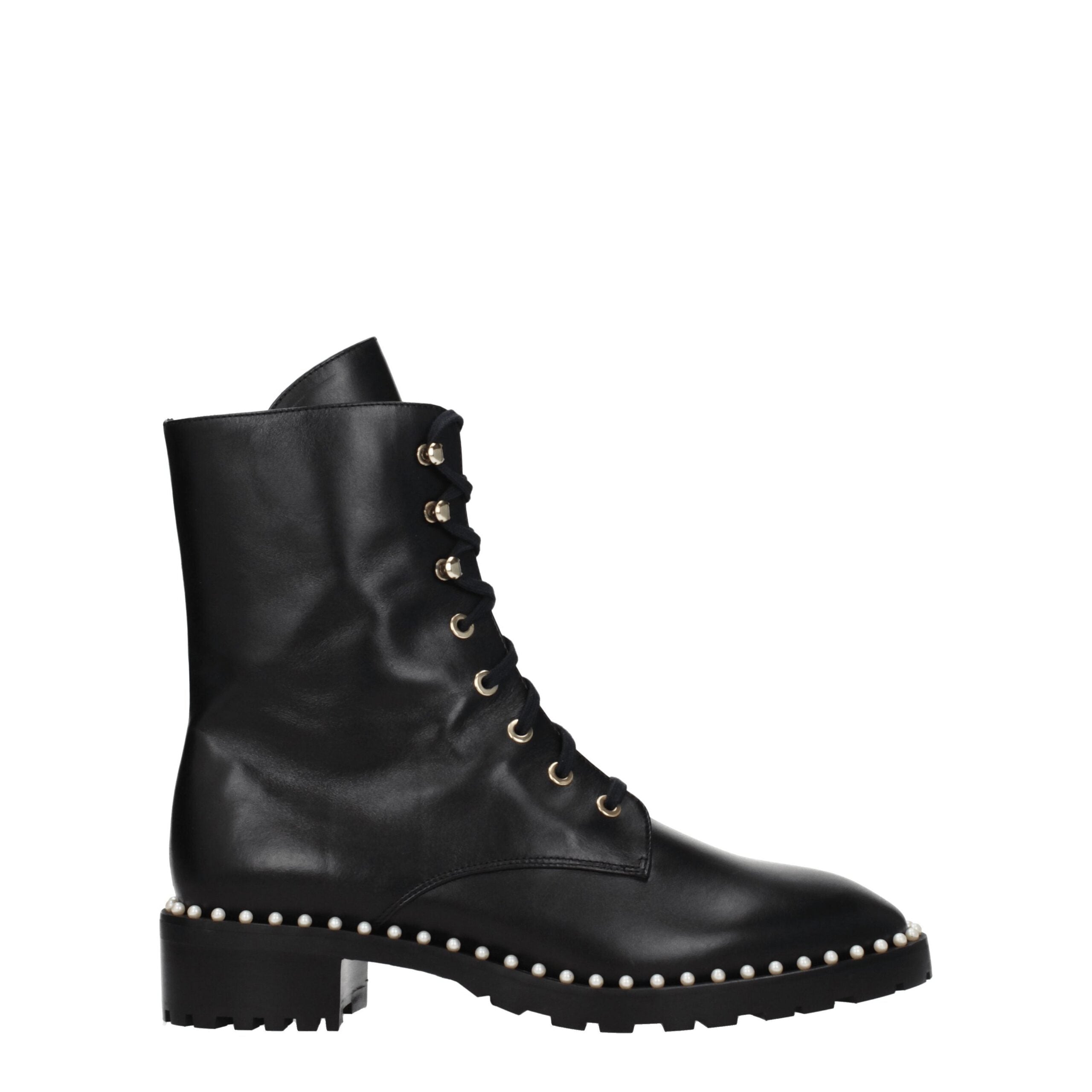 Stuart Weitzman Black Leather Ankle