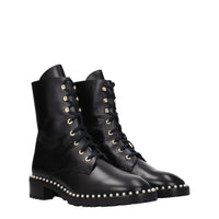 Stuart Weitzman Black Leather Ankle