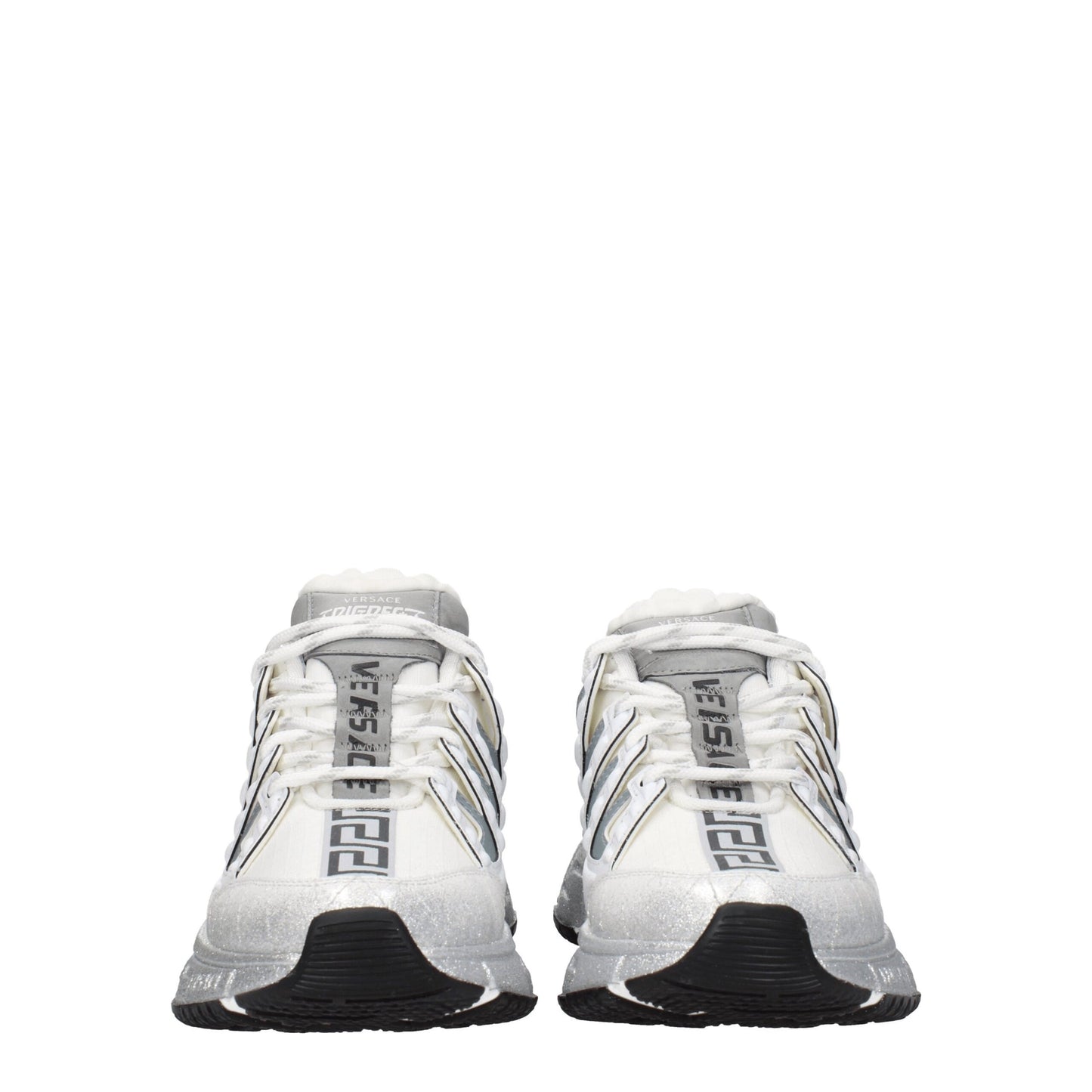 Versace White Fabric Sneakers