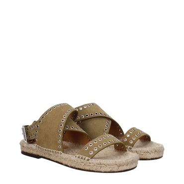 Isabel Marant Green Leather Sandal