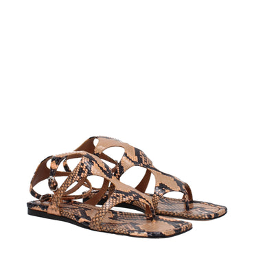 Paris Texas Brown Leather Flip-Flop Sandal