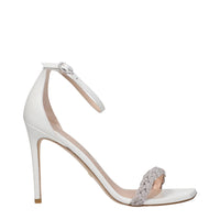 Stuart Weitzman White Leather Sandal