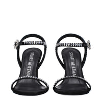 Stuart Weitzman Black Satin Sandal