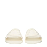 Moncler White Cotton Slipper