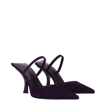 The Attico Purple Leather Sandal