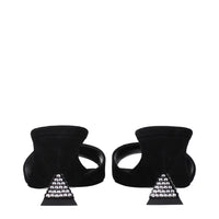 The Attico Black Leather Sandal