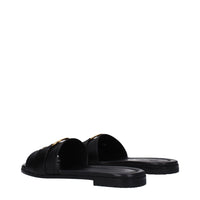 Moncler Black Leather Slipper