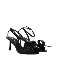 Prada Black Leather Sandal
