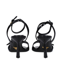 Prada Black Leather Sandal