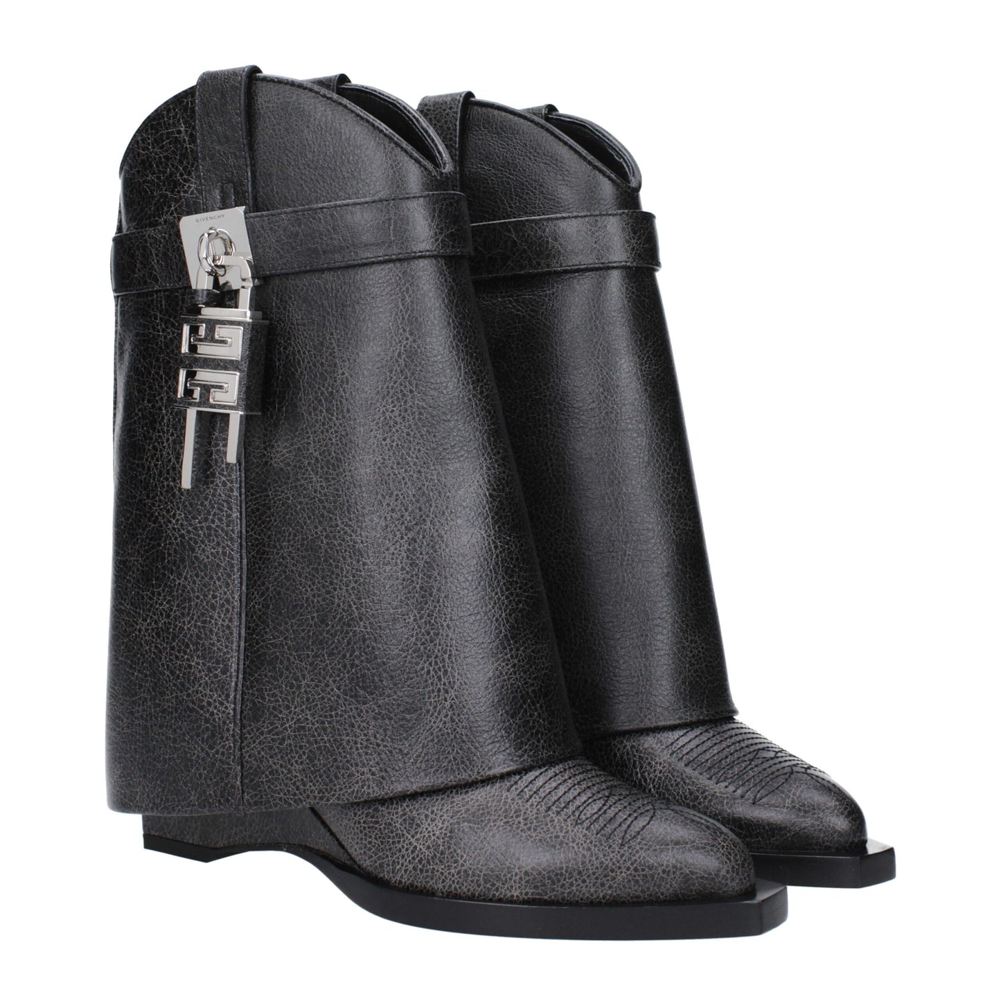 Givenchy Black Leather Ankle