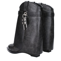 Givenchy Black Leather Ankle