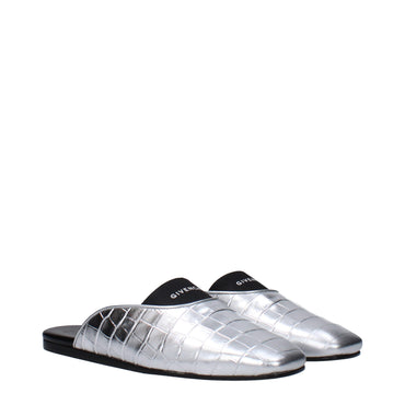 Givenchy Gray Leather Slipper