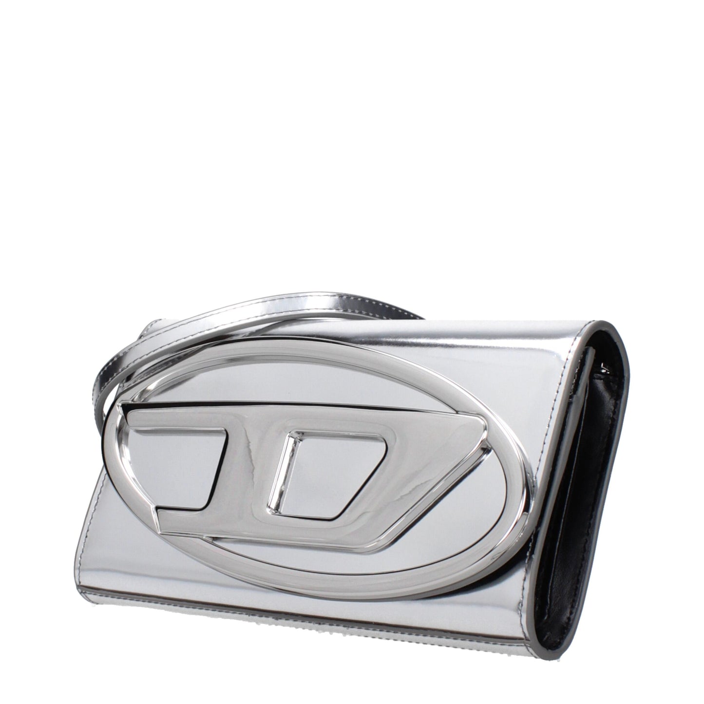 Diesel Gray Leather Clutch Bag