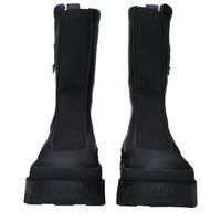 Moncler Black Leather Ankle