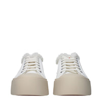 Marni White Leather Sneakers