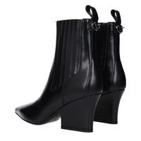 Valentino Garavani Black Leather Ankle