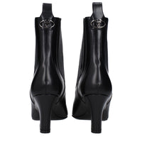 Valentino Garavani Black Leather Ankle