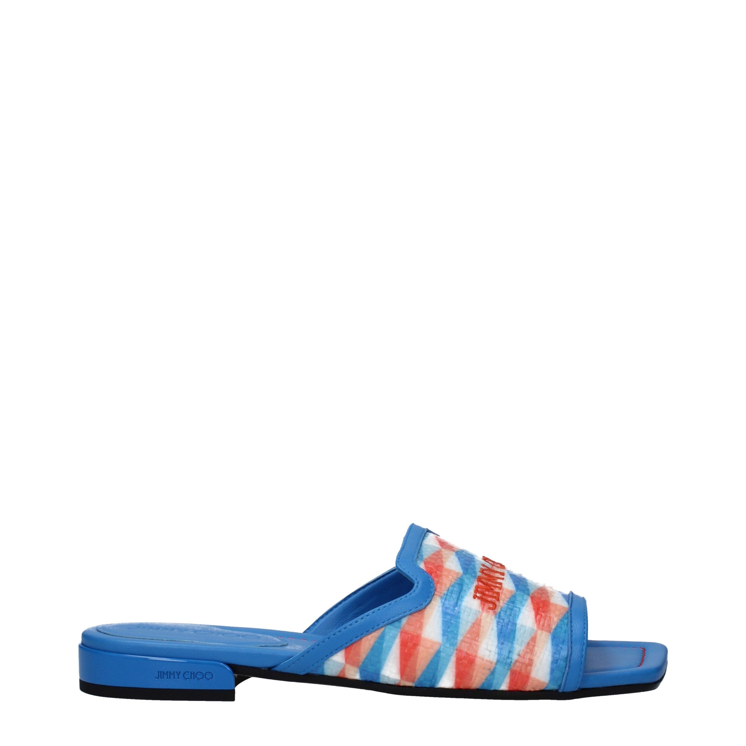 Jimmy Choo Light Blue Fabric Slipper