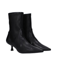Stuart Weitzman Black Leather Ankle