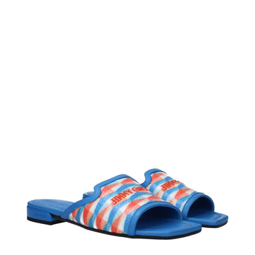 Jimmy Choo Light Blue Fabric Slipper